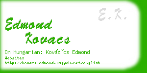 edmond kovacs business card